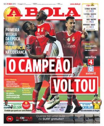 Portadas de la prensa deportiva