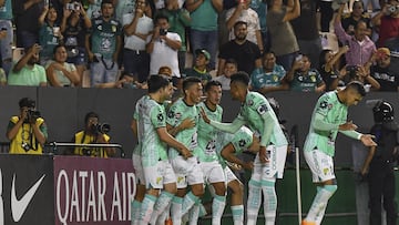 Angel Mena celebrates his goal 2-0 of Leon during the game Leon FC (MEX) vs Los Angeles FC (USA), corresponding first leg match of the Great Final 2023 Scotiabank Concacaf Champions League, at Nou Camp Leon Stadium, on May 31, 2023.

<br><br>

Angel Mena celebra su gol 2-0 de Leon durante el partido Leon FC (MEX) vs Los Angeles FC (USA), correspondiente al partido de Ida de la Gran Final de la Liga de Campeones Scotiabank Concacaf 2023, en el Estadio Nou Camp Leon, el 31 de Mayo de 2023.