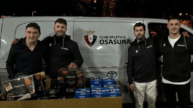 Osasuna dona una tonelada de víveres a los afectados por la DANA