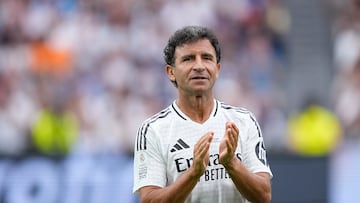 Luis Milla, en un encuentro con las Leyendas del Real Madrid.