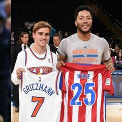 Antoine Griezmann felicita a Derrick Rose