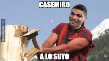 Casemiro es elprotagonista de los memes del Clásico