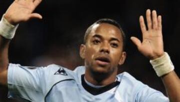 Robinho con el Manchester City