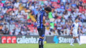 during the 7th round match between Queretaro and Monterrey as part of the Liga BBVA MX, Torneo Clausura 2025 at La Corregidora Stadium, on February 16, 2025 in Santiago de Queretaro, Mexico.