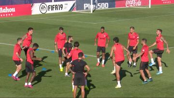 Los de Simeone preparan el debut liguero ante el Getafe