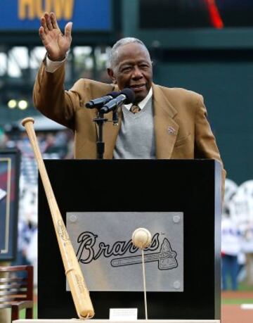 Hank Aaron, jugador retirado de la 'Major League Baseball'. 