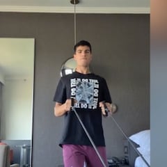 En cuarentena antes de su primer grande: así se mantiene en forma Alcaraz en el hotel