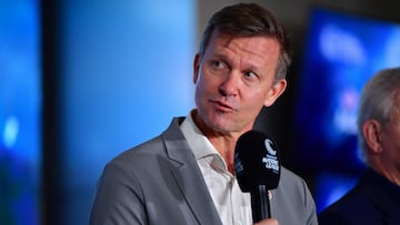 Feb 26, 2025; Los Angeles, California, USA; Canada head coach Jesse Marsch during media availabilities at Concacaf Nations League Finals Media Day at SoFi Stadium. Mandatory Credit: Gary A. Vasquez-Imagn Images