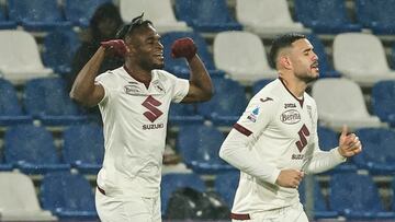 Duván Zapata anota en el empate de Torino ante Sassuolo