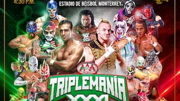 Este es uno de los promocionales que Lucha Libre Triple A tiene para Triplemanía XXXI: Monterrey.