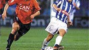 Paqui, con Xisco, del Recreativo.