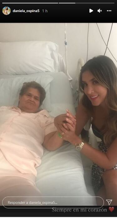 Daniela Ospina se despide de la abuela de James