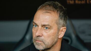 Hansi Flick, durante el partido de Copa del Rey frente al Valencia.