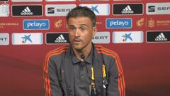 Luis Enrique, durante la rueda de prensa previa al Espa&ntilde;a - Inglaterra.