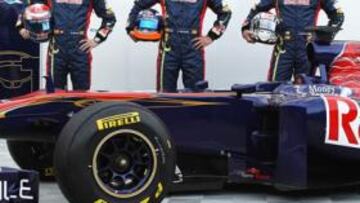 <b>TRÍO. </b>Buemi, Ricciardo y Alguersuari, los pilotos de Toro Rosso.