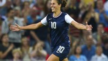 Carli Lloyd celebra el gol.