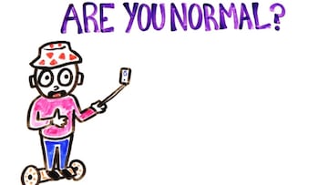 Imagen del vídeo del canal de Youtube AsapScience en el que revela el porcentaje de la población que cumple con varias características para determinar qué es lo normal.