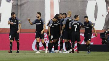 El Sevilla celebra uno de sus goles.