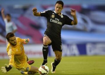 Cuatro días después de su valiosa anotación ante el "Aleti" en Champions, Hernández Balcázar logró un doblete en la victoria 4-2 del Real Madrid sobre el Celta de Vigo en la fecha 33 de la temporada pasada en España.