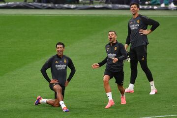 Jude Bellingham, Dani Ceballos y Thibaut Courtois.