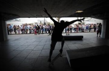 Mediante una exhibición debajo de Southbank Centre de Londres pretenden salvar el skatepark de tiendas y cafés.