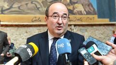 El ministro de Cultura y Deporte, Miquel Iceta,en Figueres, Girona.