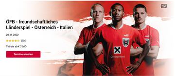 Alaba, en un cartel publicitando el Austria-Italia.