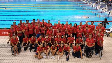 La delegación española, en el Mundial de Londres.