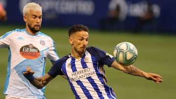 Rios Reina de la SD Ponferradina durante el partido de la Liga Smartbank Segunda Divisi&oacute;n Jornada 39 entre la SD Ponferradina y el CD Lugo  disputado en el Estadio de El Toralin en Ponferrada .Foto Luis de la Mata