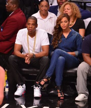 Jay-Z y Beyonce, en el Barclays Center de Brooklyn.