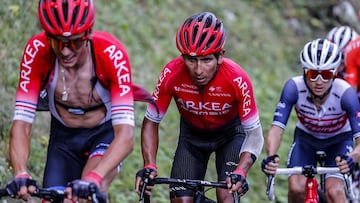 Nairo Quintana durante una carrera con el Arkéa-Samsic.