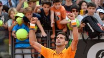 Novak Djokovic, tras derrotar a Almagro. 