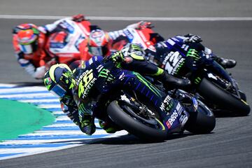 Valentino Rossi durante la carrera. 
