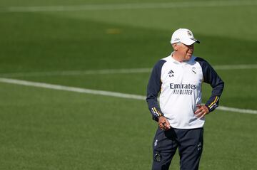 Ancelotti, en un entrenamiento.