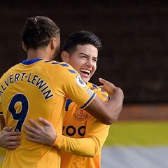 Con James y Mina, Everton vuelve al triunfo en la Premier League