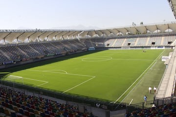 Así quedó la renovada cancha del estadio de Audax Italiano