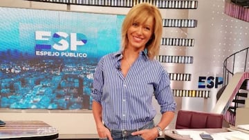 La periodista y presentadora Susanna Griso posando en el plat&oacute; del programa &#039;Espejo P&uacute;blico&#039;.