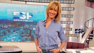 La periodista y presentadora Susanna Griso posando en el plató del programa 'Espejo Público'.