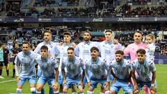 Once del Málaga ante el Sanluqueño con Manu Molina y Juan Hernández,