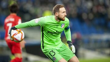 Oblak, en el Real Sociedad-Atl&eacute;tico de octavos de la Copa. 