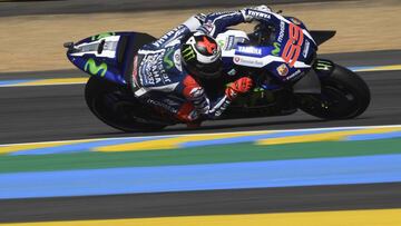 Jorge Lorenzo con la Yamaha en Le Mans.