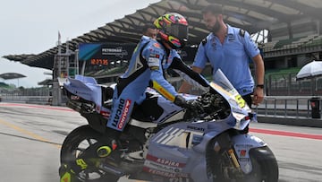 Fermín Aldeguer en el Test Shakedown de MotoGP 2025 en Sepang, Malasia