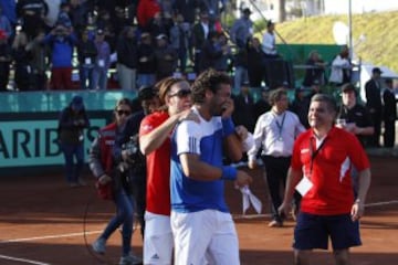 Tenis, Chile v Colombia, Copa Davis 2016.
         , durante el partido de dobles entre Chile ante Colombia por la segunda ronda del Grupo I Americano de Copa Davis.
Iquique, Chile
17/07/2016.
Alex DÃ­az DÃ­az/Photosport