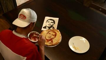 Fiebre de Mundial: las caras de Cristiano y Suárez, en pizzas