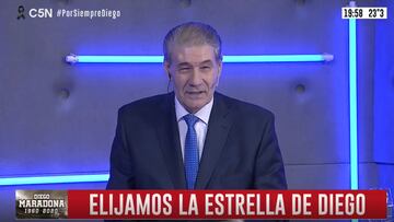 El periodista se despidió del jugador al que narró uno de los goles más legendarios de la historia del fútbol. “Sos el más grande de todos, Diego. Sos incomparable".