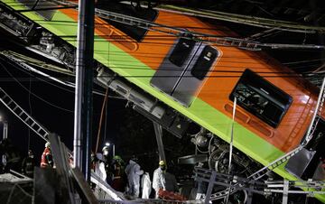 Así quedó uno de los vagones del Metro.