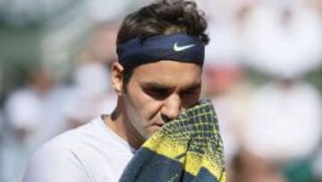 Roger Federer durante el partido contra Tsonga.
