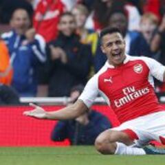 Alexis Sánchez brilló con un doblete para Arsenal en clásico