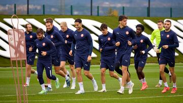 Entrenamiento del Girona.