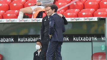 Marcelino García Toral con Arrasate en San Mamés.